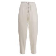 Gebreide broek met elastische taille Le Tricot Perugia , Beige , Dames