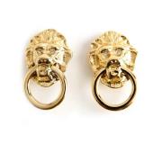 Lion Ring Clip oorbellen Kenneth Jay Lane Pre-owned , Yellow , Dames