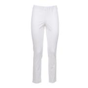 Katoenen broek met elastische taille Le Tricot Perugia , White , Dames