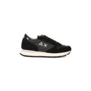 Ally Bright Nylon Leren en Stoffen Sneakers Sun68 , Black , Dames