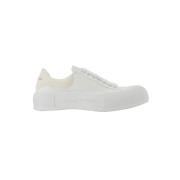 Pre-owned Leather sneakers Alexander McQueen Pre-owned , White , Dames