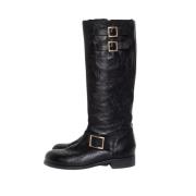 Pre-owned Leather boots Jimmy Choo Pre-owned , Black , Dames