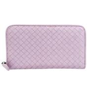 Paarse Intrecciato Leren Portemonnee Bottega Veneta Vintage , Purple ,...