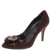 Pre-owned Suede heels Sergio Rossi Pre-owned , Brown , Dames