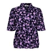 Bloemen Klassieke Shirt voor Vrouwen Jacqueline de Yong , Purple , Dam...