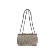 Pre-owned Leather chanel-bags Chanel Vintage , Gray , Dames