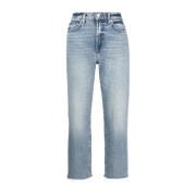 Straight Jeans 7 For All Mankind , Blue , Dames