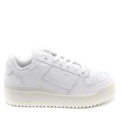 Witte Leren Sneakers Adidas , White , Dames