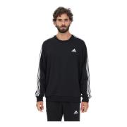 3-Stripes Fleece Sweatshirt Sporty Style Adidas , Black , Heren