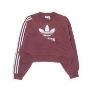Maroon Kort Crewneck Sweatshirt - Streetwear Collectie Adidas , Brown ...