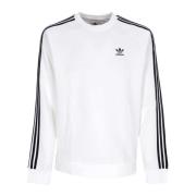 3-Stripes Crewneck Sweatshirt voor Heren Adidas , White , Heren