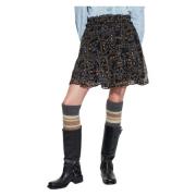 Elie print rok Antik Batik , Black , Dames