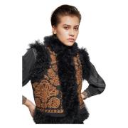 Danie geborduurd gilet Antik Batik , Black , Dames