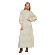 Maxi Jurk Antik Batik , Beige , Dames