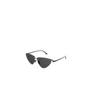 Cat Eyes Rimless Sungles Balenciaga , Black , Dames