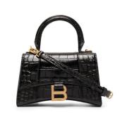 Zwarte Krokodil Cross Body Tas Balenciaga , Black , Dames