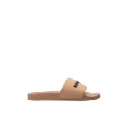 Slides met logo Balenciaga , Brown , Heren