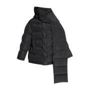 Jacket with detachable scarf Balenciaga , Black , Dames