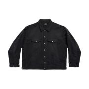 Zwarte Deconstructed Denim Jas Balenciaga , Black , Heren