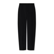 Oversized plooivoorkant broek Balenciaga , Black , Dames