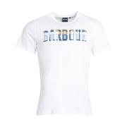 Tartan T-shirt Barbour , White , Heren