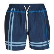 Korte shorts, Blauw motief zwemkleding Barbour , Blue , Heren