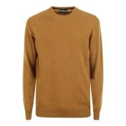 Kameel Sweaters - Girocollo Lambwool 1 Filo Barbour , Brown , Heren