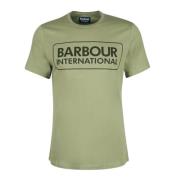 Essentiële Grote Logo Motor T-Shirt Barbour , Green , Heren