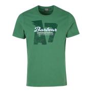 Vantage Graphic-Print T-Shirt Racing Green Barbour , Green , Heren