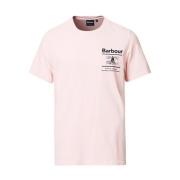 Nautisch-geïnspireerd Katoenen T-Shirt Barbour , Pink , Heren
