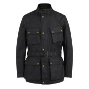 Iconische Trialmaster Zwarte Jas Belstaff , Black , Heren