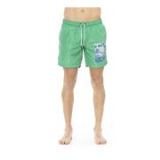 Green Polyester Swimwear Bikkembergs , Green , Heren