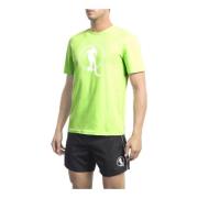 T-shirt met voorbedrukt logo Bikkembergs , Green , Heren