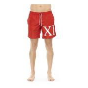 Red Polyester Swimwear Bikkembergs , Red , Heren