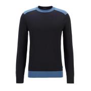 Triggers Sweater - Moderne, Relaxte Pasvorm, Contrastkleuren Boss , Bl...