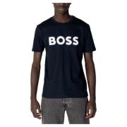 Heren Jersey Thinking T-Shirt Boss , Blue , Heren