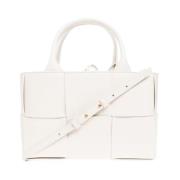 Witte Arco Mini Shopper Tas Bottega Veneta , White , Dames