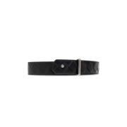 Leren Riem Bottega Veneta , Black , Heren