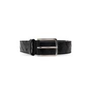 Leren riem Bottega Veneta , Black , Dames