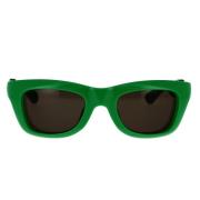 Rechthoekige zonnebril Bv1183S 003 Bottega Veneta , Green , Heren