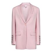 Roze Single Breasted Jas Burberry , Pink , Dames