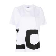 Love Print Twee-Tone T-Shirt Burberry , White , Dames