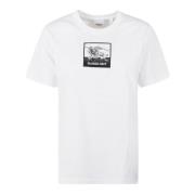 Klassieke Collectie T-shirts en Polos Burberry , White , Dames