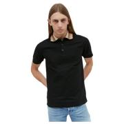 Geruite Kraag Polo Shirt Burberry , Black , Heren