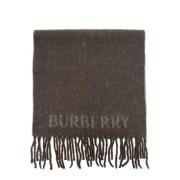 Sjaal met logo Burberry , Brown , Unisex
