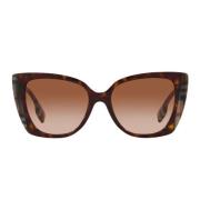 Dames Cat-Eye Zonnebril met Bruine Verloopglazen Burberry , Brown , Un...