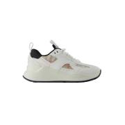 Leather sneakers Burberry , White , Dames