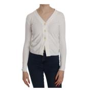 Witte V-hals Crop Cardigan Blouse Byblos , White , Dames