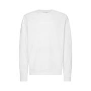 Modern Sweatshirt met Logo op de Voorkant Calvin Klein , White , Heren