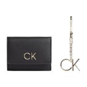 XXS Trifold Sleutelhanger Portemonnee Calvin Klein , Black , Dames